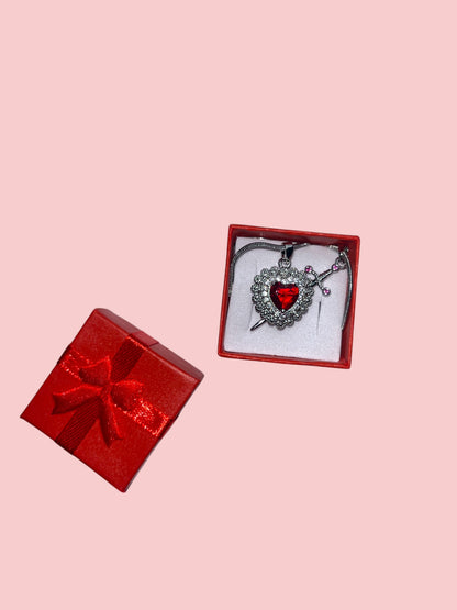 Set de colier din argint „Sabie Vintage Heart”