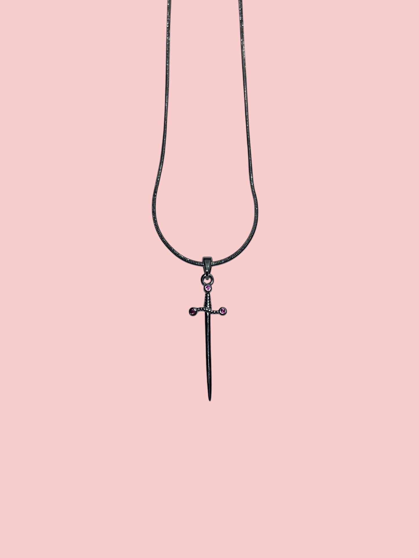 Set de colier din argint „Sabie Vintage Heart”