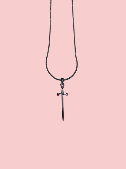 Set de colier din argint „Sabie Vintage Heart”